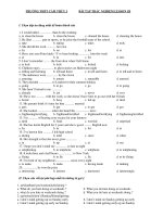 BÀI TẬP TRẮC NGHIỆM LESSON 1B - TRƯỜNG THPT CẨM THỦY 3 potx