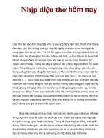 Nhịp điệu thơ hôm nay ppt