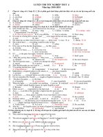 LUYỆN THI TỐT NGHIỆP TEST 4 Năm học 2010-2011 ppsx