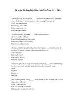 Đề luyện thi tốt nghiệp Môn: Anh Văn Năm 2011- Đề 24 ppt