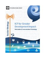 the world bank group ict for greater development impact information communication technology