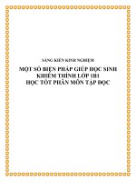 skkn một số giải pháp giúp học sinh khiếm thính lớp 1b1 học tốt phân môn tập đọc