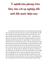 Ý nghĩa của phong trào Duy tân với sự nghiệp đổi mới đất nước hiện nay pps