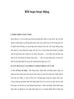 Rối loạn hoạt độngI. KHÁI NIỆM TÂM LÝ HỌC Hoạt động có ý chí là một docx