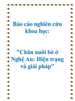 Báo cáo nghiên cứu khoa học: 