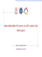 gánh nặng bệnh tật và chất lượng cuộc sống