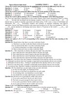 SAMPLE TEST 1 - Mã đề : 123 docx