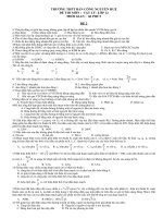 ĐỀ THI MÔN VẬT LÝ LỚP 12 - ĐỀ 2 pdf