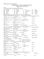 ĐỀ KIỂM TRA CHẤT LƯỢNG HỌC KỲ II MÔN : ANH VĂN LỚP 11 ppsx