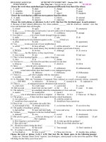 KÌ THI THỬ TỐT NGHIỆP THPT - Năm học 2010 – 2011 Môn: Tiếng Anh - MÃ ĐỀ 651 pps