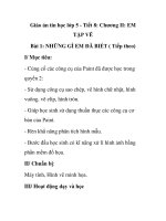 Giáo án tin học lớp 5 - Tiết 8: Chương II: EM TẬP VẼ Bài 1: NHỮNG GÌ EM ĐÃ BIẾT ( Tiếp theo) ppt