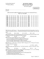 ĐỀ THI TRẮC NGHIỆM MÔN Vật Lý - Mã đề thi 132 pdf