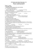 ĐỀ KIỂM TRA HỌC KÌ II NĂM HỌC 2010 – 2011 MÔN VẬT LÝ - MÃ ĐỀ : L1101CB docx