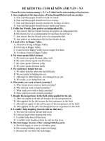 ĐỀ KIỂM TRA CUỐI KÌ MÔN ANH VĂN – N3 doc