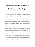 Tiếp cận nghệ thuật đối với hai chủ đề độc đáo trong thơ Cao Bá Quát doc