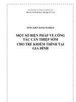 skkn một số biện pháp về công tác can thiệp sớm cho trẻ khiếm thính tại gia đình