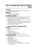 ĐẶT VÀ CHĂM SÓC DẪN LƯU MÀNG PHỔI pot