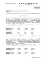 ĐỀ THI THỬ TỐT NGHIỆP THPT NĂM 2011 MÔN: Tiếng Anh - Mã đề thi 510 pps