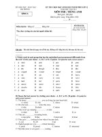 KỲ THI CHỌN HỌC SINH GIỎI THÀNH PHỐ LỚP 12 NĂM HỌC 2010-2011 MÔN THI : TIẾNG ANH pot