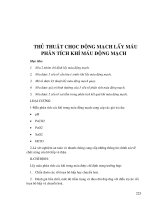 Điều trị nội khoa - THỦ THUẬT CHỌC ĐỘNG MẠCH LẤY MÁU PHÂN TÍCH KHÍ MÁU ĐỘNG MẠCH ppsx