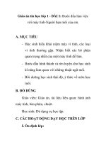 Giáo án tin học lớp 1 - BÀI 1: Bước đầu làm việc với máy tính-Người bạn mới của em. doc