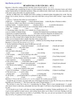 ĐỀ KIỂM TRA CUỐI NĂM 2011 – ĐỀ G potx