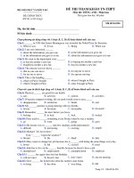 ĐỀ THI THAM KHẢO TN-THPT Môn thi: TIẾNG ANH - Mã đề thi 826 potx