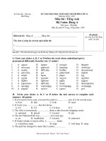 KỲ THI CHỌN HỌC SINH GIỎI THÀNH PHỐ LỚP 12 Năm học 2010 - 2011 - Bảng A docx