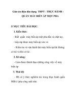 Giáo án điện dân dụng THPT - THỰC HÀNH : QUẤN MÁY BIẾN ÁP MỘT PHA docx