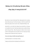 Quảng cáo trên phương tiện giao thông công cộng có mang lại lợi ích? docx