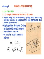 CƠ HỌC ỨNG DỤNG - PHẦN 2 ĐỘNG HỌC - CHƯƠNG 7 pps