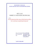 TIỂU LUẬN NGHIỆP VỤ NGÂN HÀNG THƯƠNG MẠI pptx