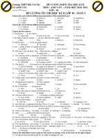 Đề thi tiếng anh lớp 10 - THPT Bắc Trà My doc