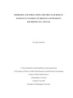 Depression and stress among the first year medical students in university of medicine and pharmacy at hochiminh city, vietnam