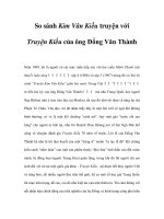 So sánh Kim Vân Kiều truyện với Truyện Kiều của ông Đổng Văn Thành doc