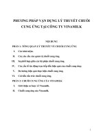 Phương pháp vận dụng chuỗi cung ứng tại công ty vinamilk