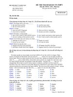 ĐỀ THI THAM KHẢO TN-THPT Môn thi: TIẾNG ANH - Mã đề thi 640 pps