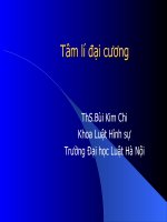 Bài giảng TÂM LÝ HỌC ĐẠI CƯƠNG - Chương 6 docx