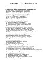 ĐỀ KIỂM TRA CUỐI KÌ MÔN ANH VĂN – N5 ppsx