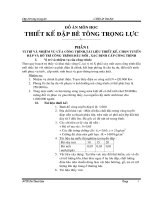 ĐỒ ÁN THIẾT KỆ ĐẬP BÊ TÔNG TRỌNG LỰC