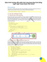 Giáo trình hướng dẫn phân tích ứng dụng lập trình bằng ngôn ngữ visual basic trên excel p1 pptx