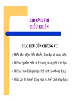 Bài giảng Nguyên lý Quản trị học - Chương 8 Điều khiển pdf
