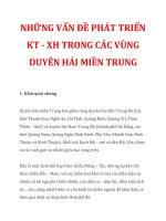 NHỮNG VẤN ĐỀ PHÁT TRIỂN KT - XH TRONG CÁC VÙNG DUYÊN HẢI MIỀN TRUNG pdf