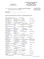ĐỀ THI THỬ TỐT NGHIỆP THPT NĂM HỌC 2010-2011 Môn : Tiếng Anh - Hệ 7 pps