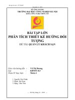 BÀI TẬP LỚN PHÂN TÍCH THIẾT KẾ HƯỚNG ĐỐI TƯỢNG