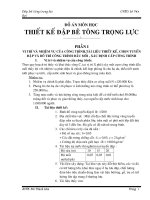 Luận văn Thiết kế đập bê tông trọng lực