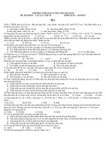 ĐỀ THI MÔN VẬT LÝ LỚP 12 - ĐỀ 1 ppt