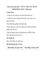 Giáo án tin học lớp 5 - Tiết 10 - Bài 2: SỬ DỤNG BÌNH PHUN MÀU ( Tiếp theo) docx