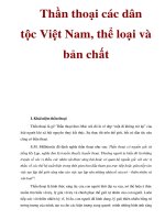 Thần thoại các dân tộc Việt Nam, thể loại và bản chất ppt