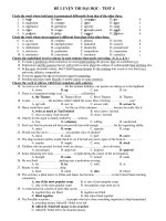 ĐỀ LUYỆN THI ĐẠI HỌC - TEST 4 pps
